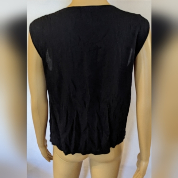 Pre-owned Kathie Lee collection black vest, size extra large, TH - Picture 2 of 4
